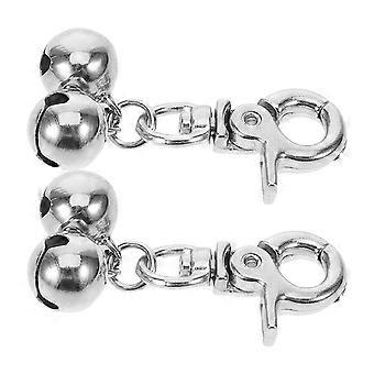 2 piezas de collar de mascota colgante de campana de acero inoxidable collar de campana para perros y gatos accesorios de colgante para mascotas