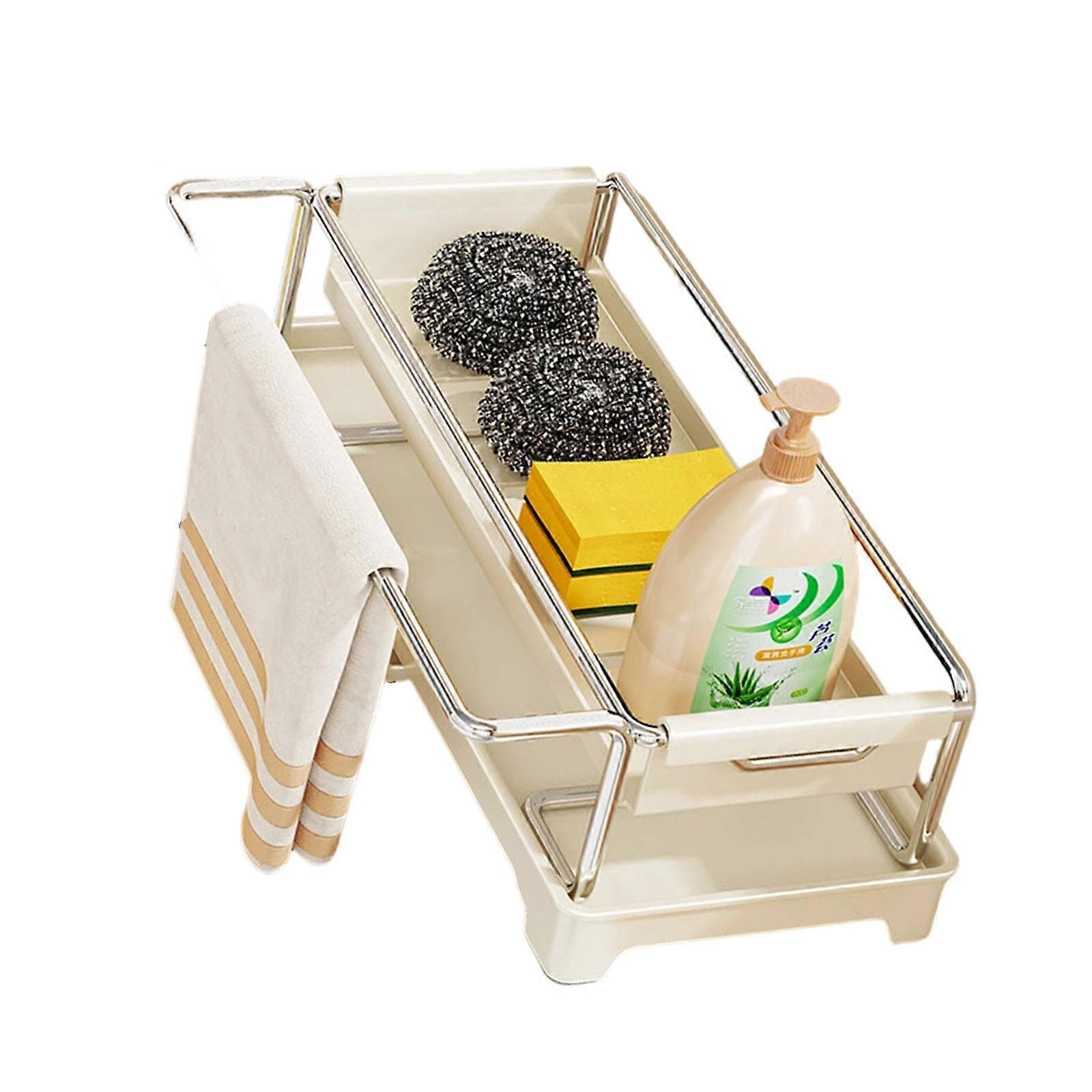 Basic Sink Cloth Stand With Stable base And Durable Metal Build  White