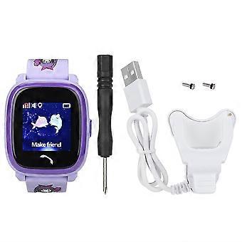 Waterproof Children Smartwatch 1.22in Touch Screen GSM Smart Bracelet (Purple)