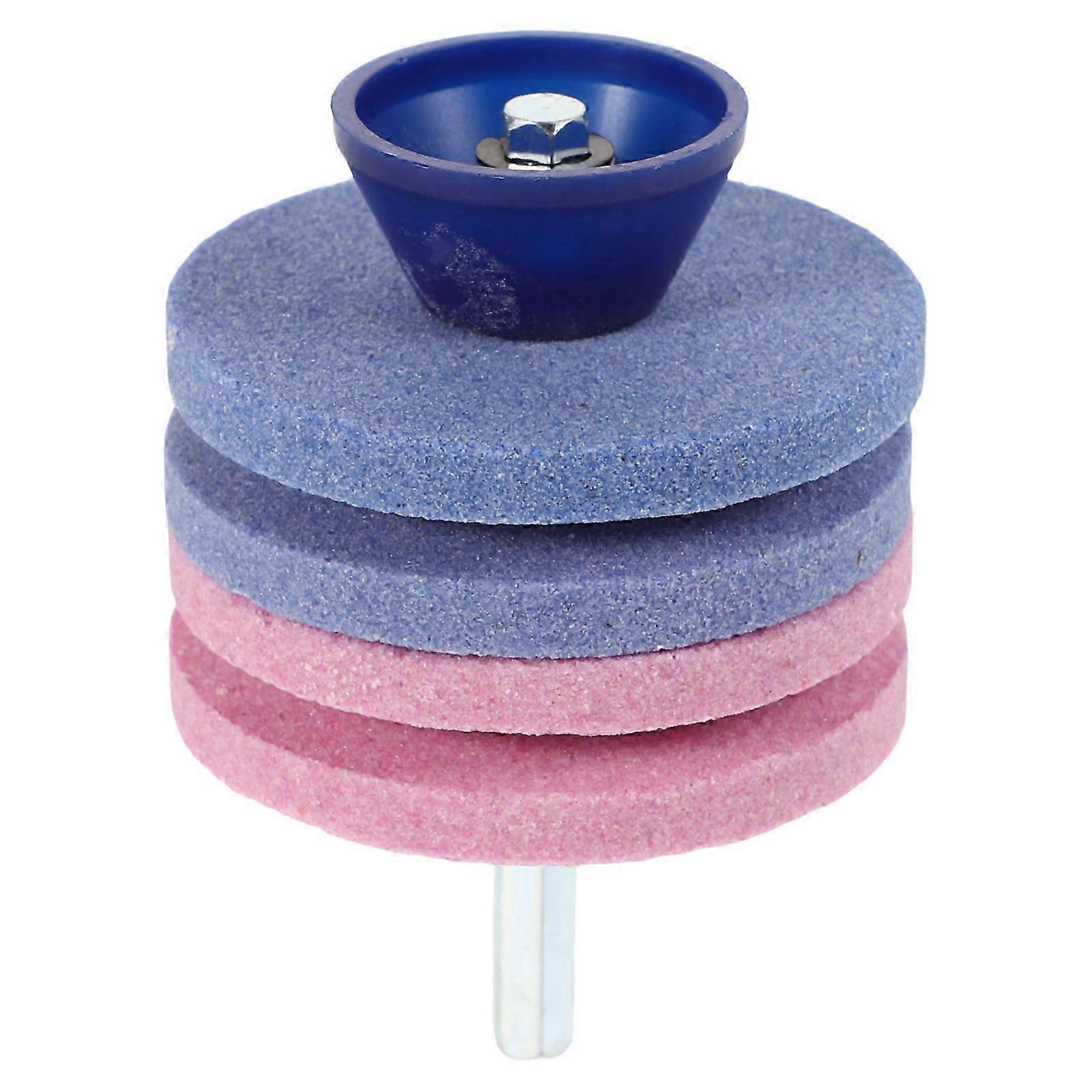 Lawn Mower Sharpener with Efficient Four-Layer Grinding Stone compatible with Garden