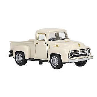 Vintage classic die-cast alloy pickup truck model, decorative model compatible with children, beige, 1:32
