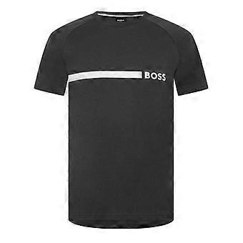 Boss heren slim fit T-shirt met contrasterend logo