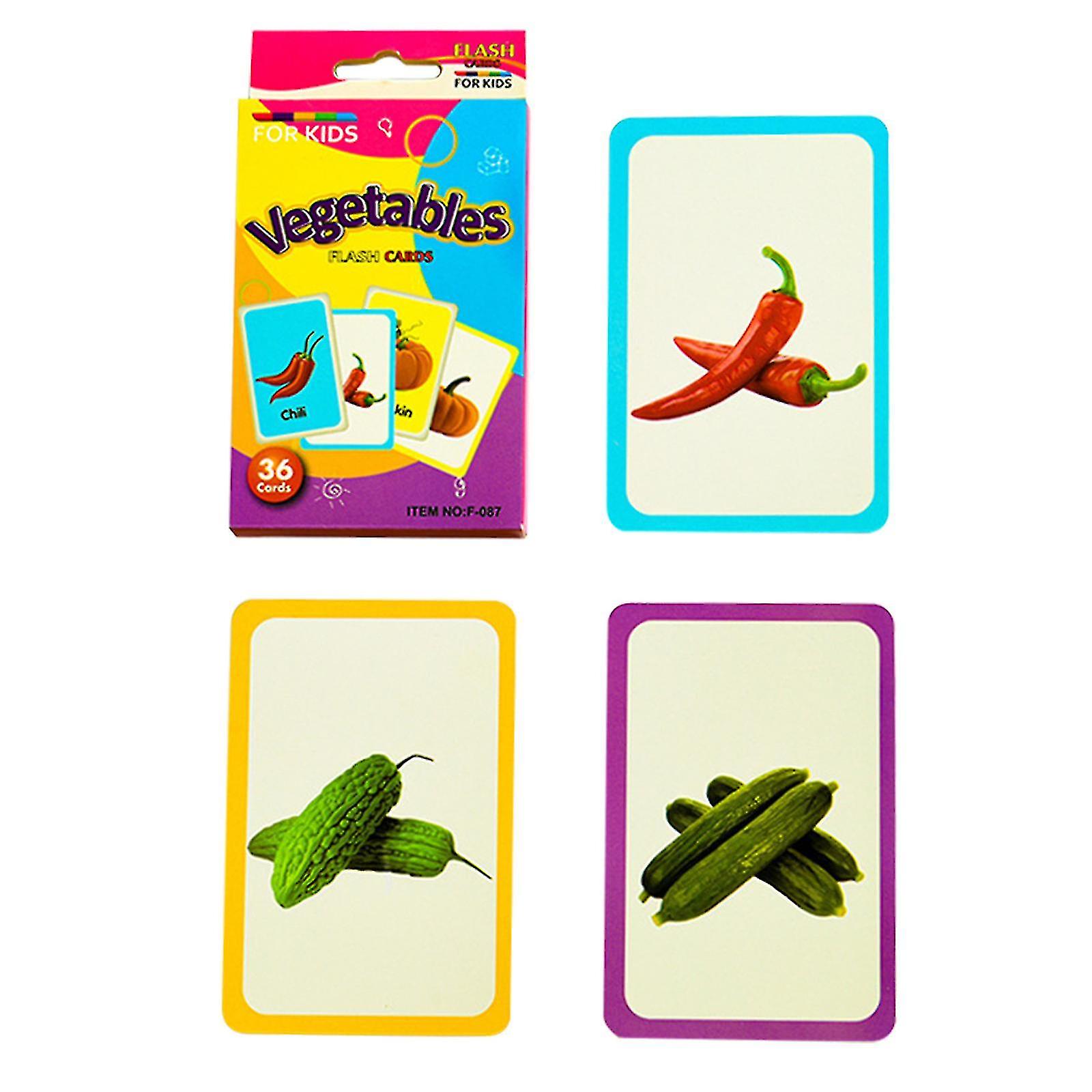 Educational Flash Cards For Toddlers First Words Preschool Vegetables