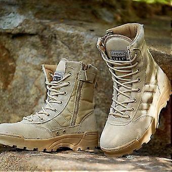 Nieuwe tactische militaire laarzen voor de woestijn, speciale uniformen voor de strijdkrachten, veiligheidsschoenen voor mannen en vrouwen, legerlaarzen met rits, gevechtslaarzen, sneakers