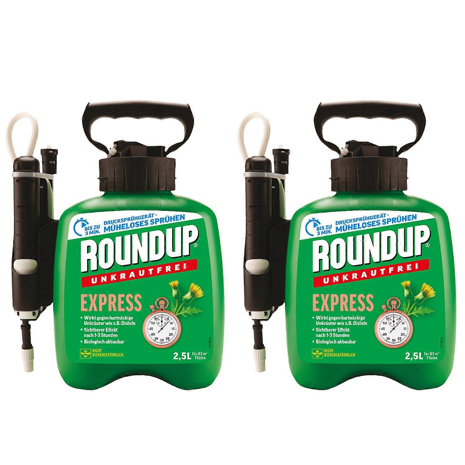 2 x ROUNDUP® Weed-Free Express AF Pressure Sprayer, 2.5 Liters