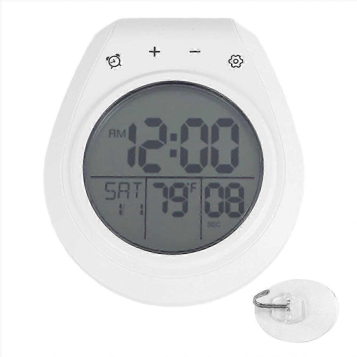 Digital Shower Clock Waterproof, Timer Clock, 12/24 Hour compatible withmat