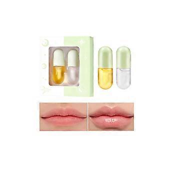 Vitamin E Lip Plumper Set for Deep Hydration and Fine Line Smoothing, Glossy Finish Care