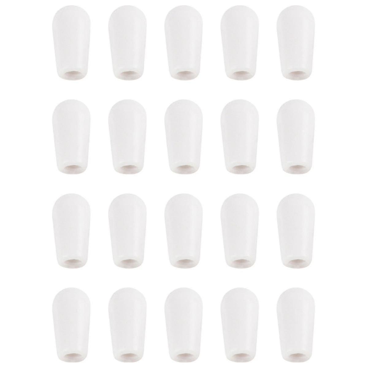 White 20Pcs Metric M3.5/ Guitar 3 Way Toggle Switch Tip Switch Knobs Guitar Switch Cap