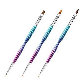 Nail Art Double Ended Nail Brush for Precise Painting 3Pcs Set