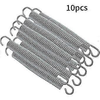 Trampoline Spring Heavy Duty Replacement Kit With Hooks For Outdoor Easy Installation Rustproof Durable Spring Trampoline Accessories (silver) (10pcs)