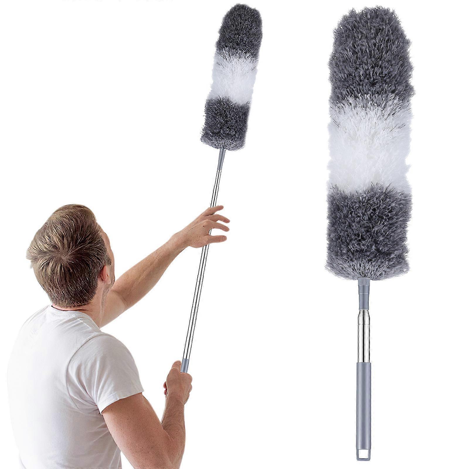 Microfiber Duster with Extension Pole for Cleaning 4Pcs Flexible Ceiling Fan Cleaner