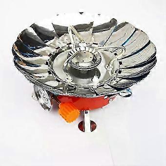 Windproof Piezo Ignition Lotus Gas Stove Outdoor Cooking Gas Burner Cookware with Adapter compatible with Camping Hiking Picnic