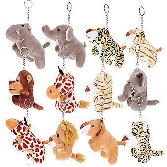 Cute Mini Stuffed Animal Keychain for Playing 24Pcs Dolls