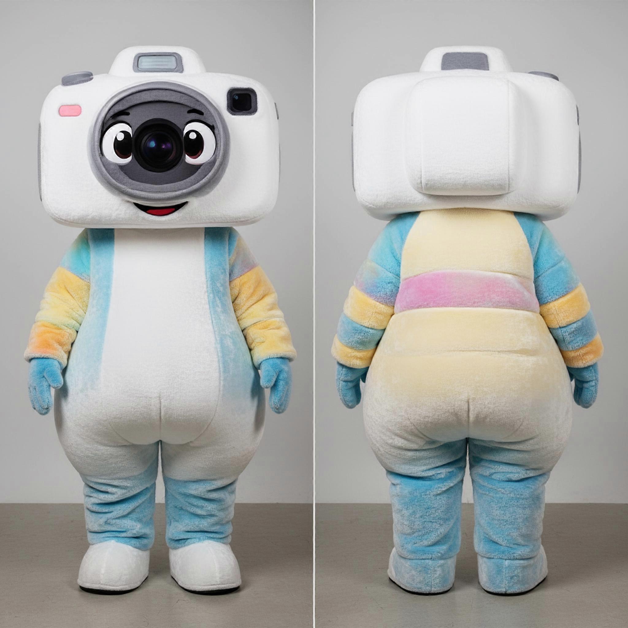 MASTICOT White Velvety Camera Mascot