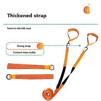 Skigurt Orange Nylon D Hakendesign Klettverschluss Einfach zu bedienender Skisicherheitsgurt für das Training