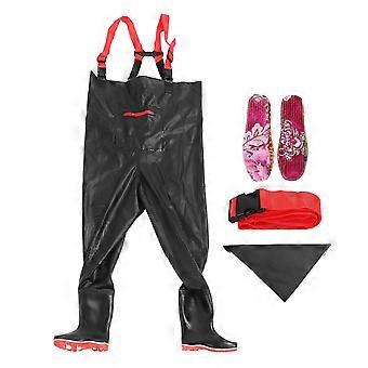 Chest Wader PVC Pantalon de pêche imperméable léger avec bottes antidérapantes pour hommes femmes 42 taille
