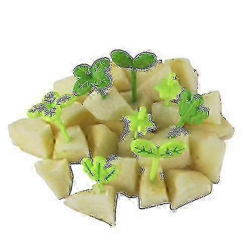 25-26 Fruit Fork Leaves Plastic Toothpick_Feb