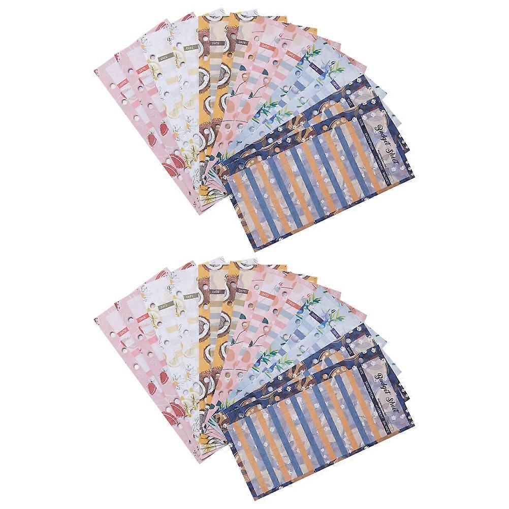 Budget Sheets Loose Leaf Fruit Pattern Cards for Writing Use 24Pcs