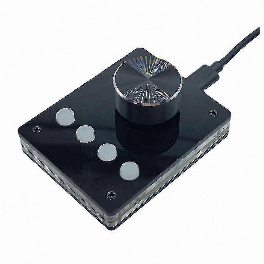 Multimedia Programmable USB Knob Keyboard with Mini Macro Keyboard and Volume Controller Features