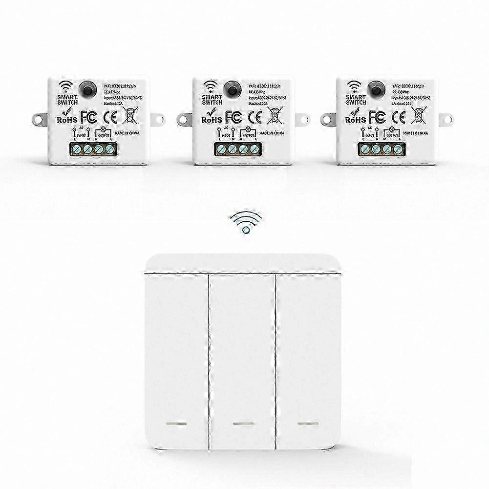3-Pack LED Wireless Wall Switch Set