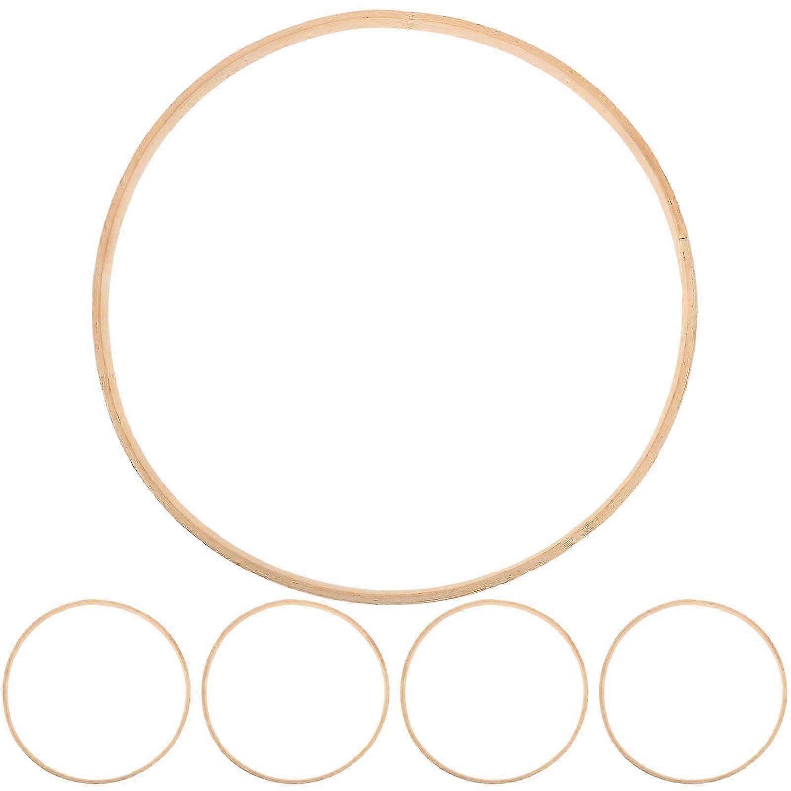 Round Bamboo Craft Rings 10Pcs