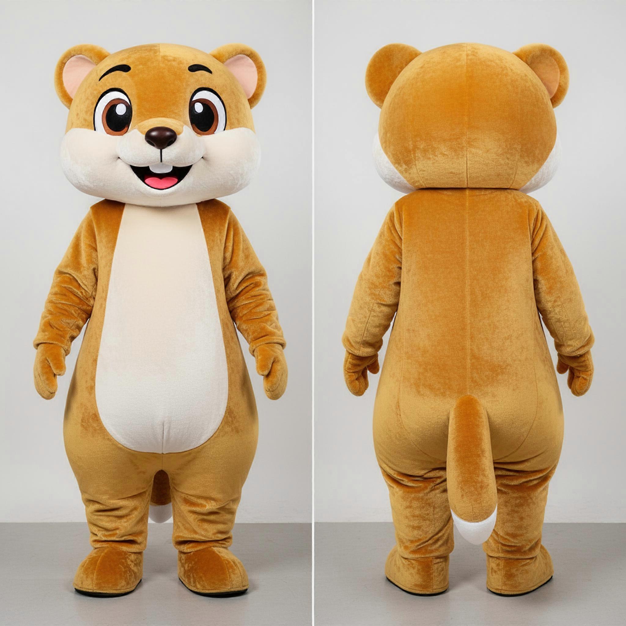 MASTICOT Golden Playful Weasel Mascot