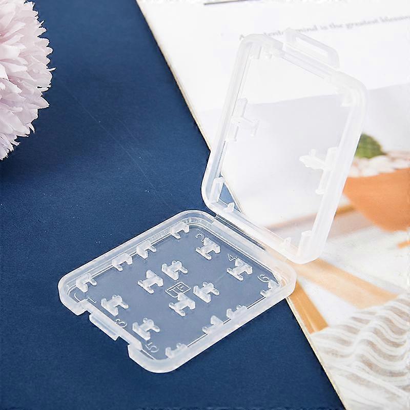1Pc Transparent Protector Holder Micro Box For SD SDHC TF MS Memory Card Storage Case Plastic Boxes