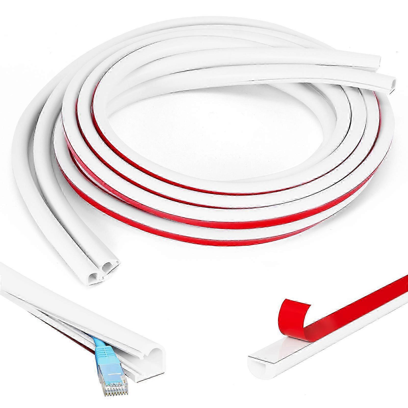 White PVC Concealed Cable Raceway