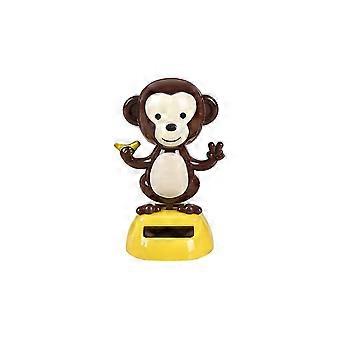 Solar Powered Monkey Bobble Head Toy, Dancing Dashboard Figurine for Car or Office, No Battery Needed