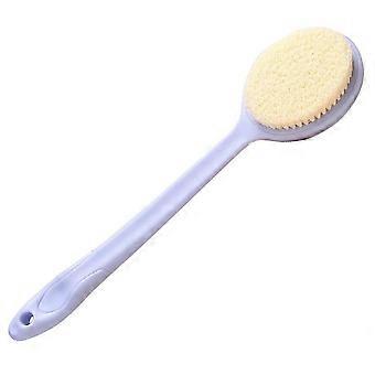 Shower Body Brush, PP Material, Light Purple Long Handle Back Scrubber, Hanging Design, Daily Use Bath Accessory, 38x9.5x5cm, 1 Pack