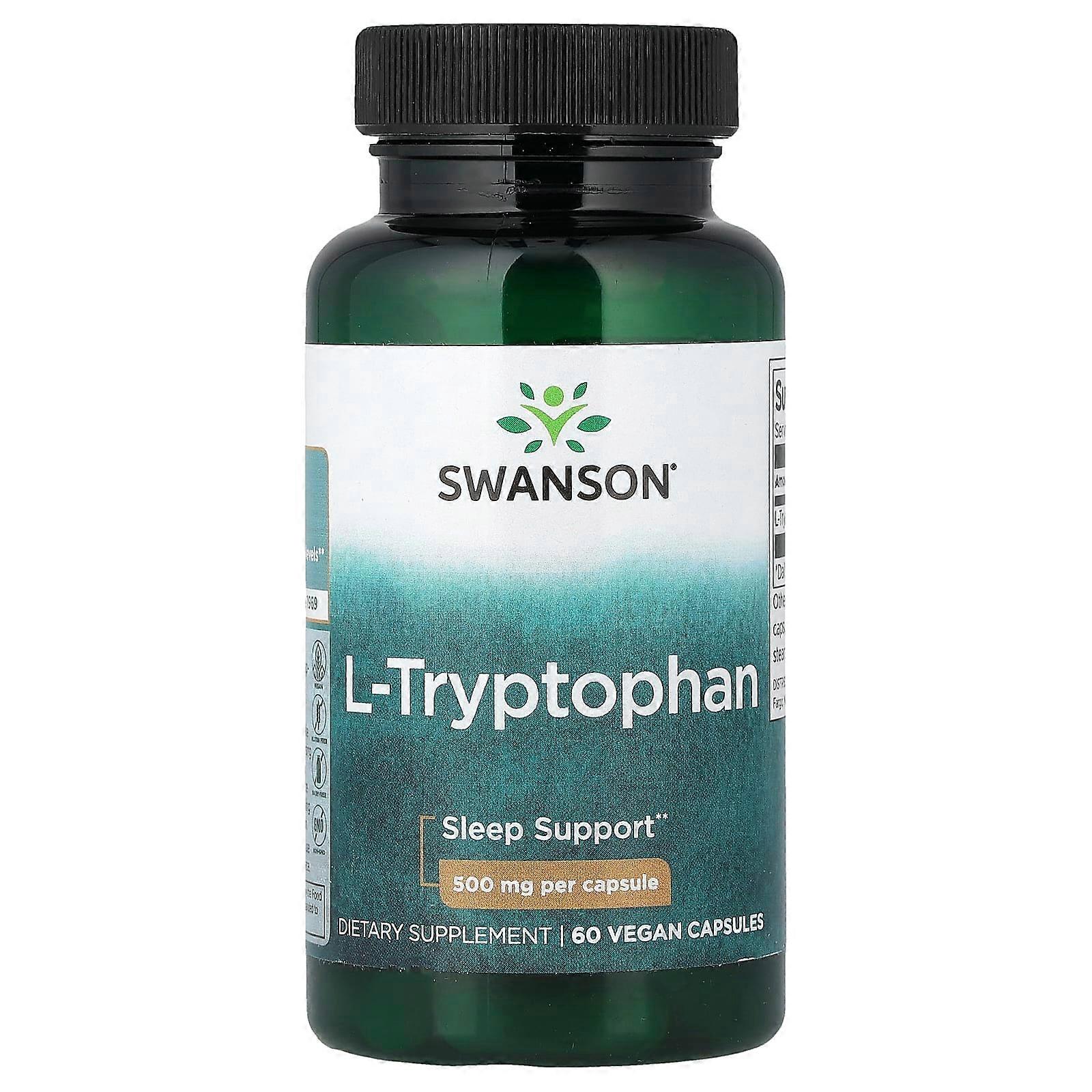 Swanson, L-Tryptophan, 500 mg, 60 Capsules