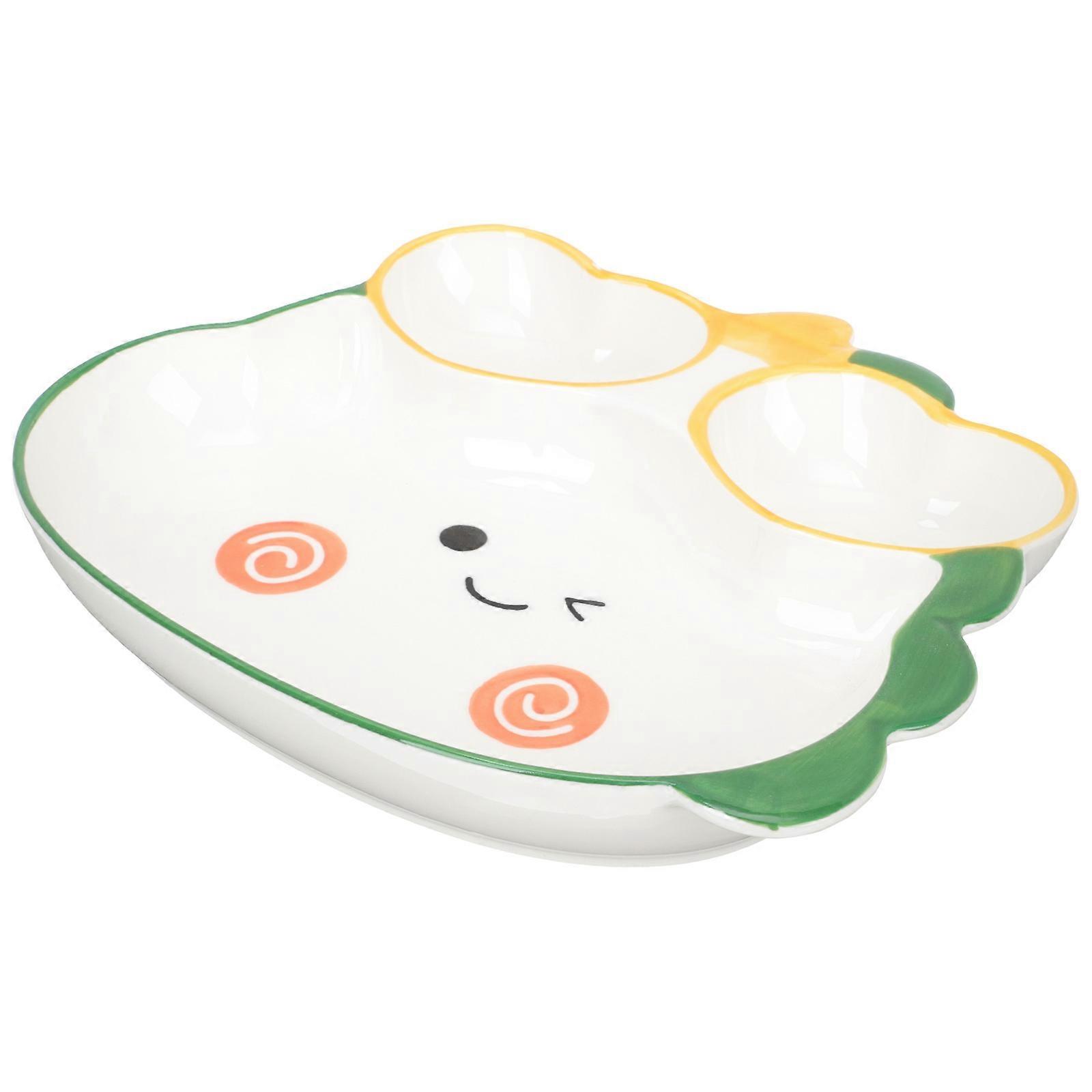 Multi-Function Ceramic Dumpling Plate for Household Use 2Pcs Dish