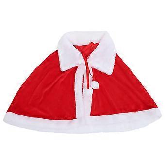Classic Christmas Shawl Elegant Wrap for Women 1Pcs Red Plush Tie Rope
