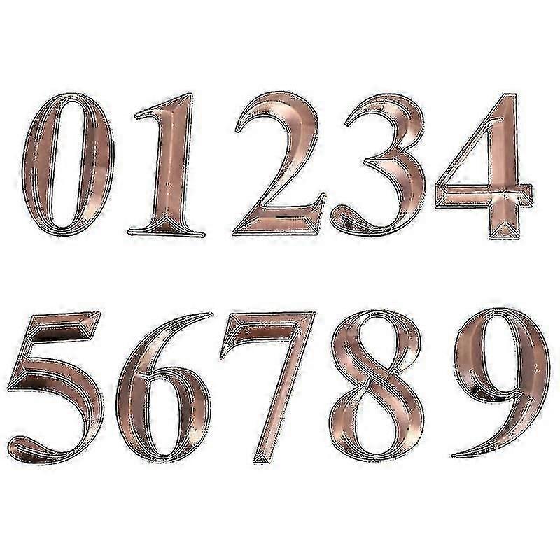 10pcs 3d Number Plate Sign