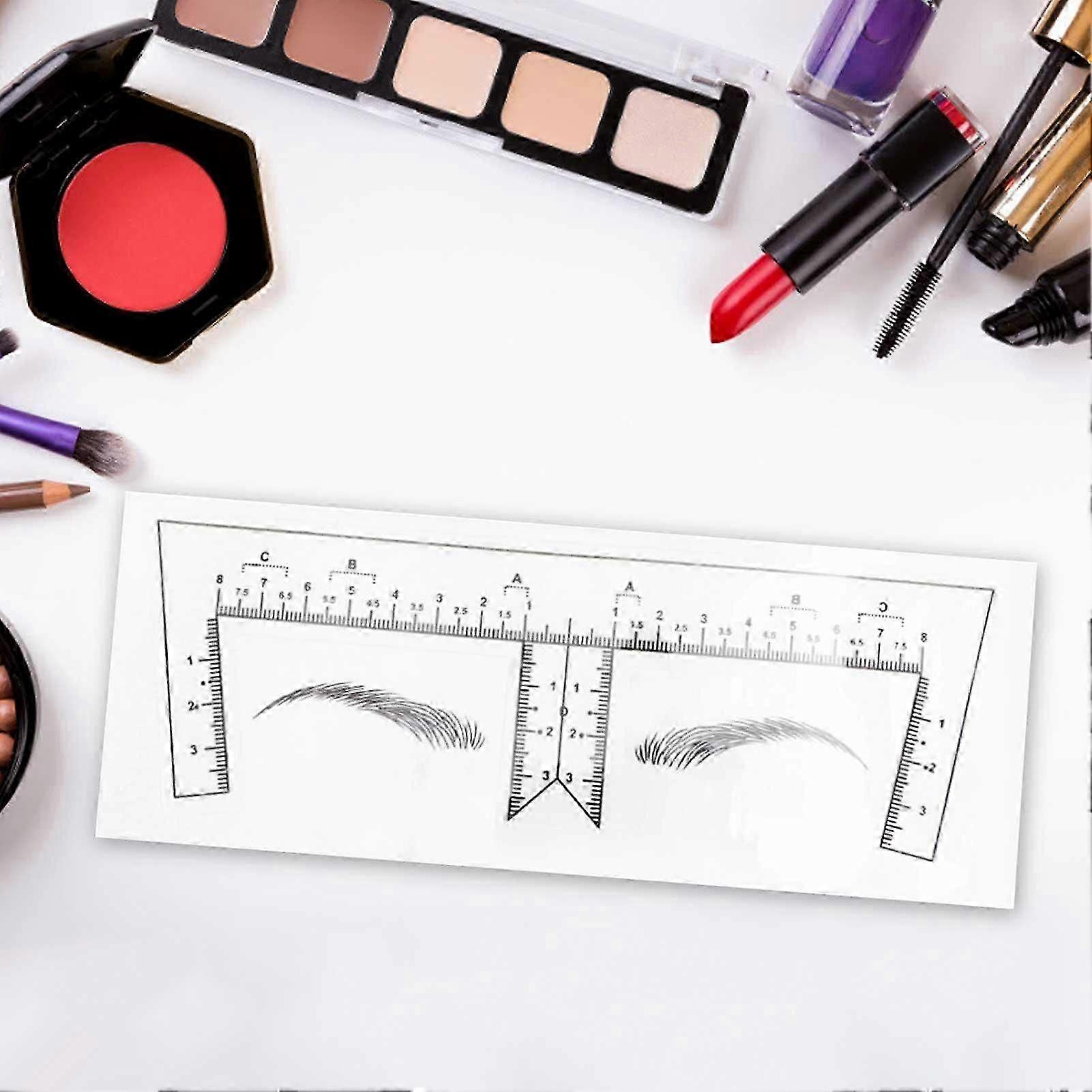 Adhesive Eyebrow Mapping Ruler Sticker