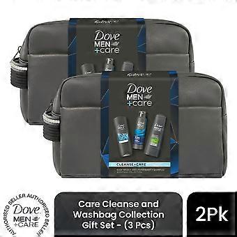 Dove Men+Care Cleanse+Care Washbag Collection Gift Set 3 piece, Pack of 2