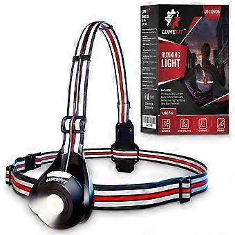 Hardloopverlichting, Borst LED-lamp - 120° verstelbare stralingshoek, USB oplaadbaar