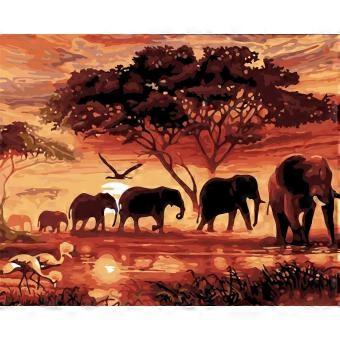 1000 Piece Jigsaw Puzzle for Adults Sunset Elephant Design with Bright Vibrant Artwork and Durable Thick Cardboard