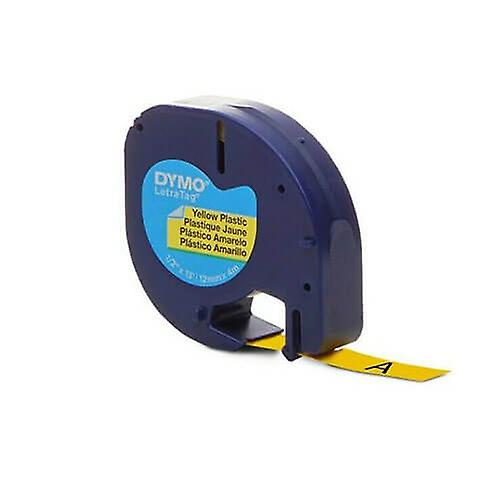 Dymo Authentic Labeling Tape for LetraTag Label Makers Black Print Plastic Tape