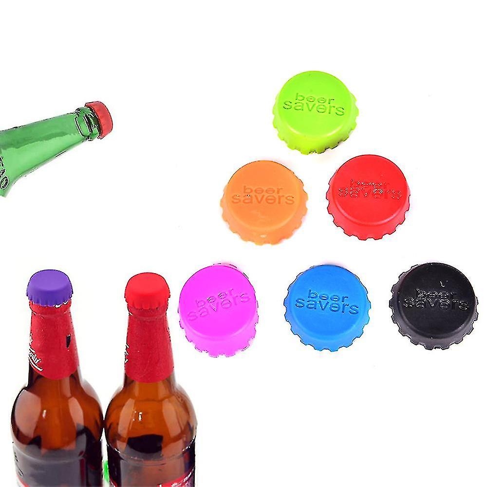 72pcs Silicone Bottle Caps Beer Savers Lids Reusable Beer Caps Saver Colorful Bottle Stopper