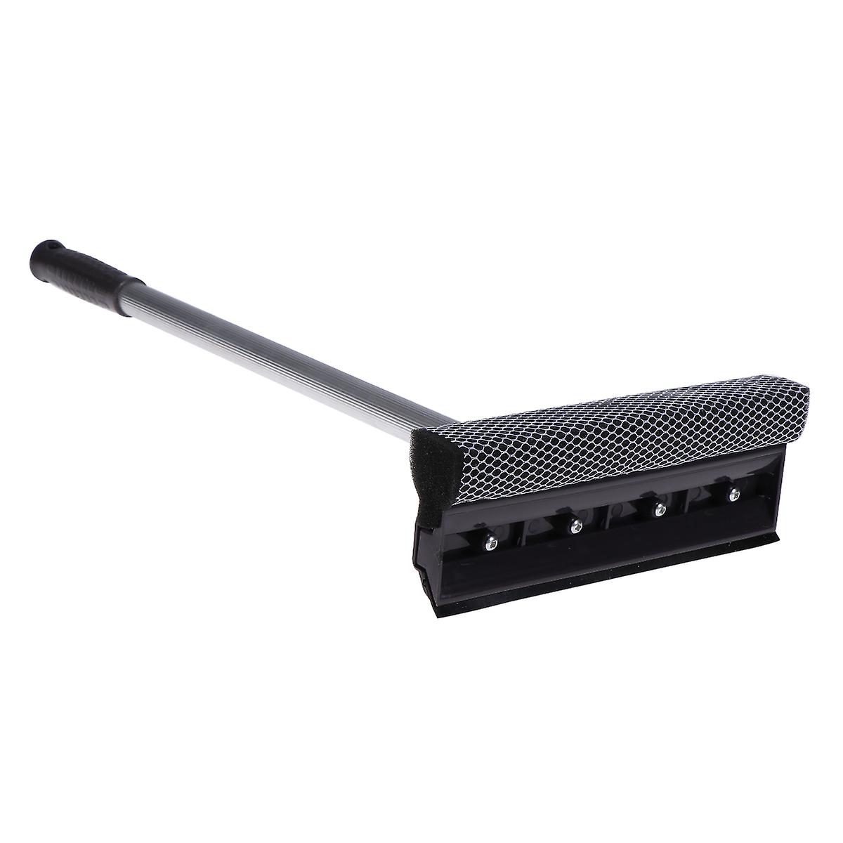 Telescopic Window Cleaner Extendable Window Scrubber Window Cleaning Squeegee(Grey)