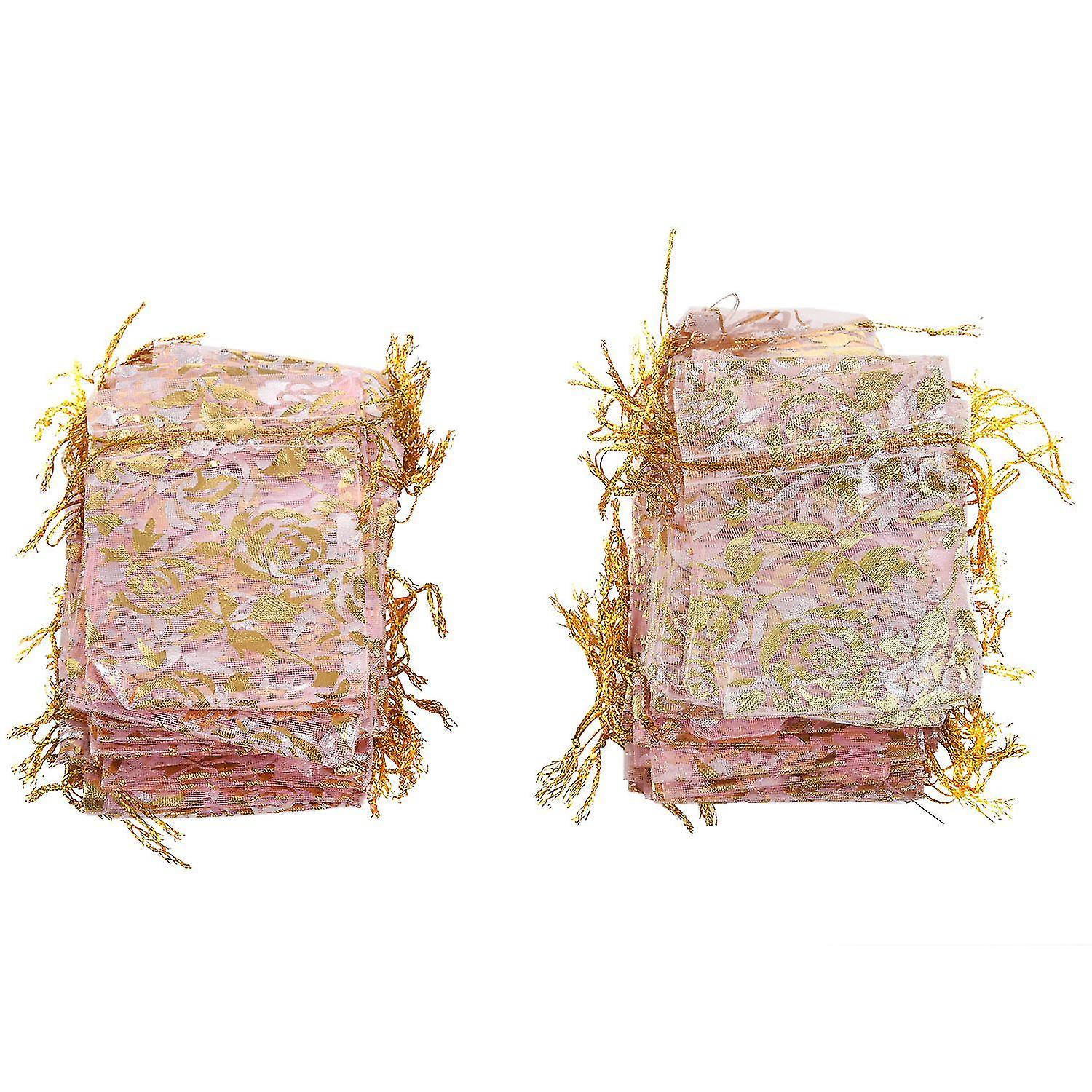 100pc 7x9cm Za String Jewelry Bags Pouches Wedding Xmas Bags