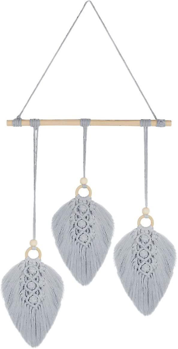 Wall Decor Boho Decoration,wall Carpet,handmade 42*55cm (gray)