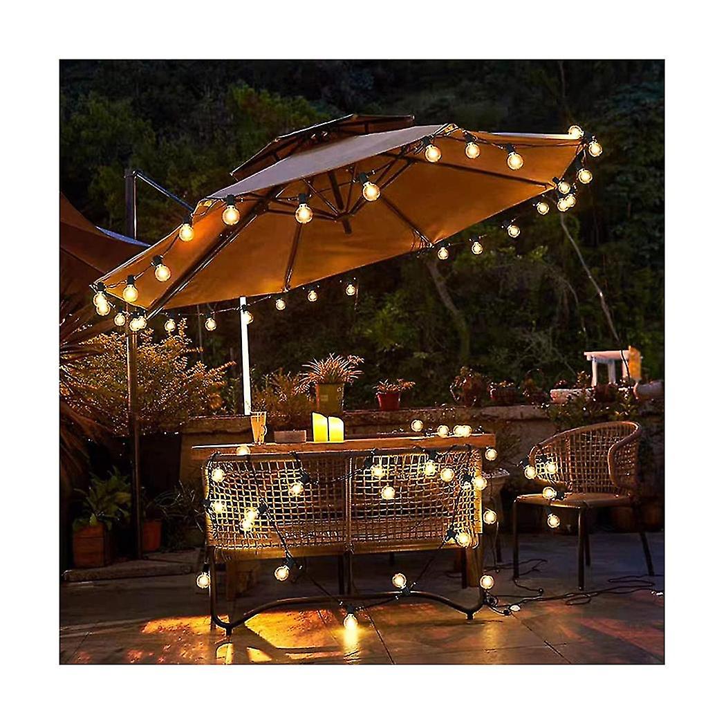 Led Outdoor G40 Globe Dimmable Patio Lights, Waterproof Hanging String Light With 27led