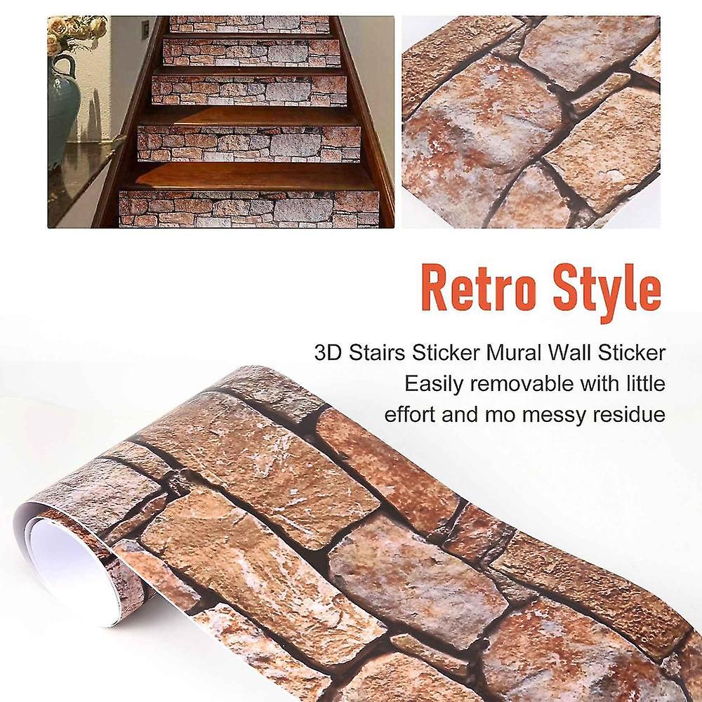 3d Stair Sticker Murals Wall Decal-vintage Landscape Staircase Sticker ...