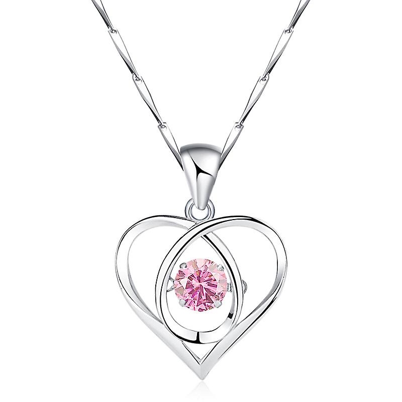 S925 Sterling Silver Heart Anheng Bryllup Halskjede