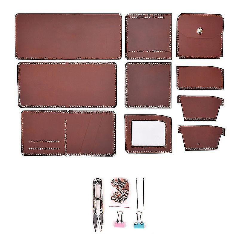 Retro Handmade Wallet For Men Leather Small Coin Purse Card Holder Money Bag Craft Tool