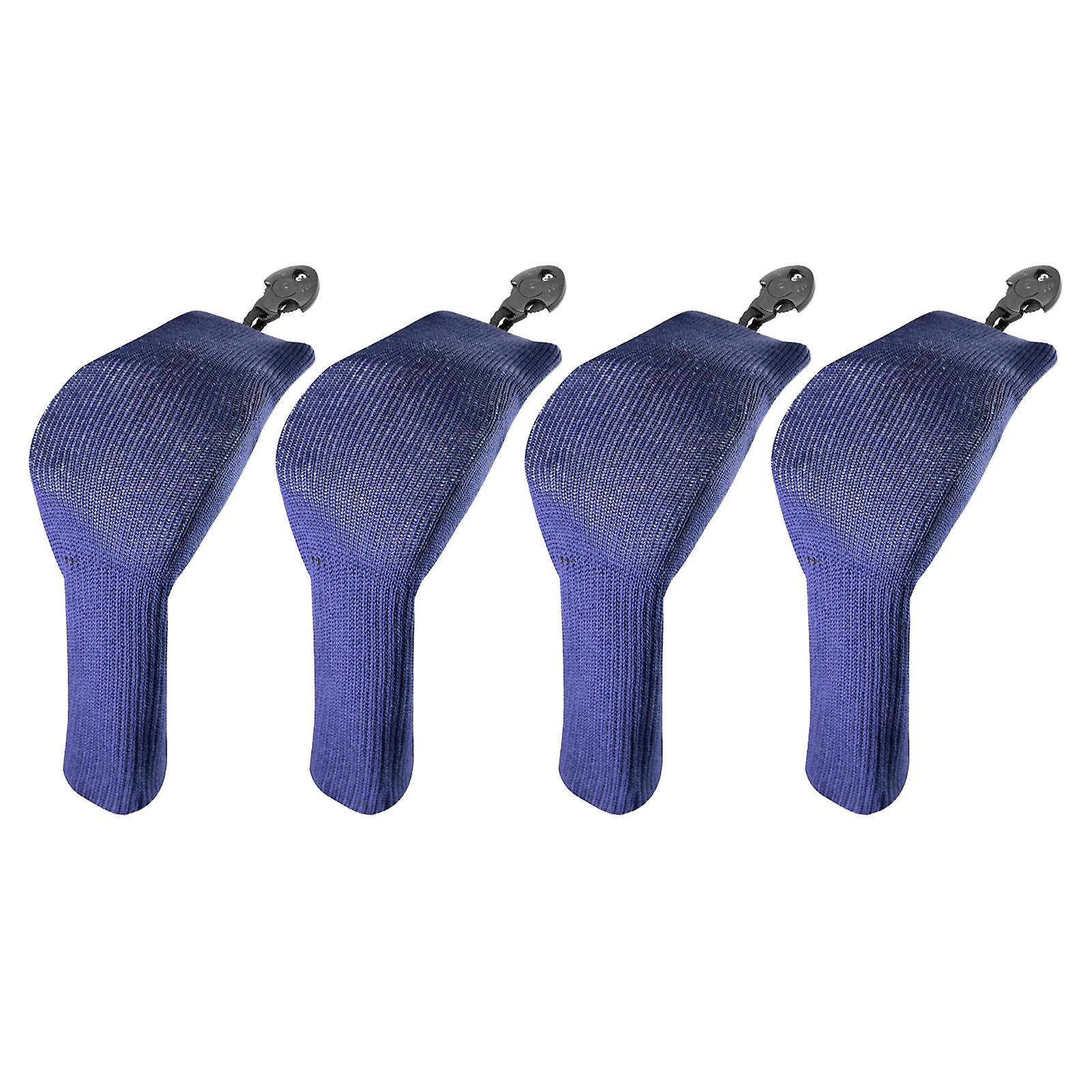 Golf Club Head Covers Unique with Interchangeable Number Tag Replacement Solid Dark Blue