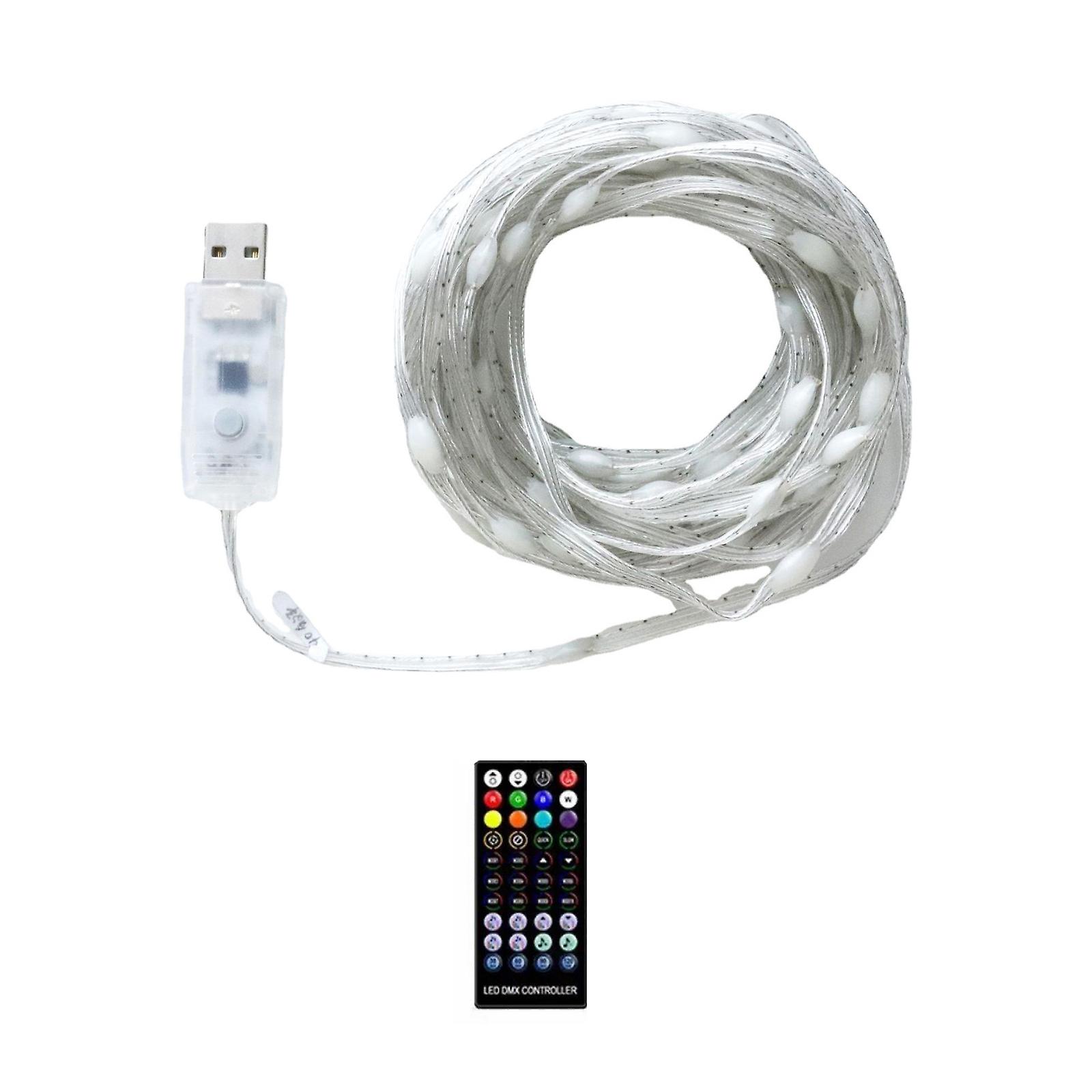مقاوم للماء DIY FairyLamp جهاز التحكم عن بعد USB Bluetooth موسيقى LED RGB ضوء سلسلة التحكم عن بعد