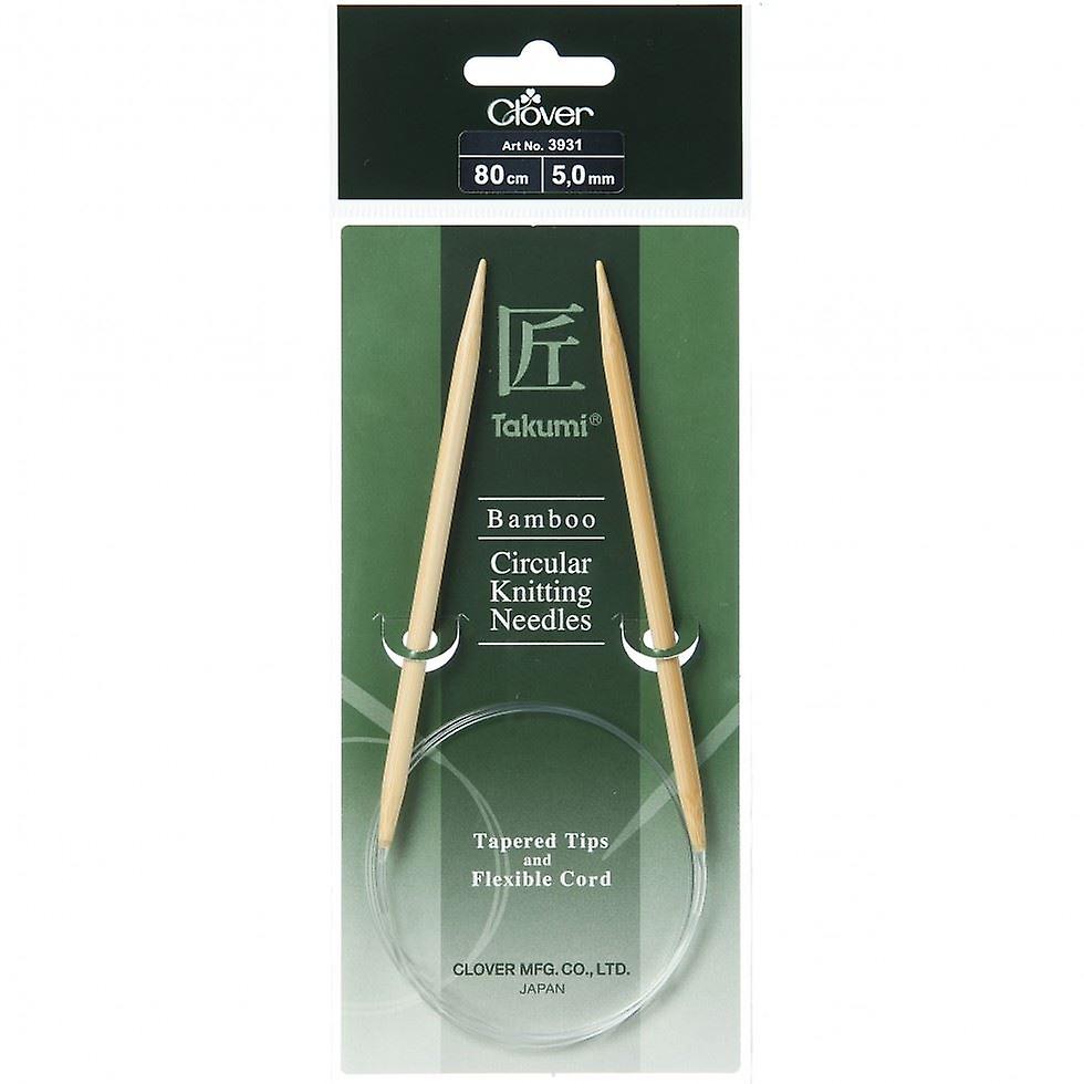 Clover 80 cm Bamboo Circular Needles - Size 5 mm
